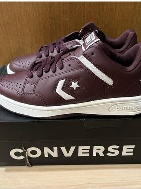 Converse Burgundy Low-Top Sneakers with White Accent